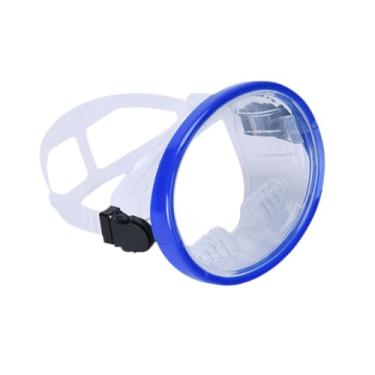 Imagem de Colaxi Máscara de mergulho de lente única Óculos de natação máscara de snorkeling de forma ova , Azul