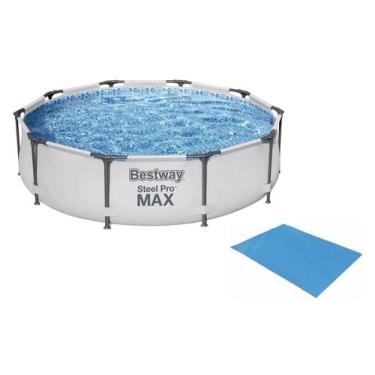Imagem de Piscina Bestway 5000 Litros Steel Pro Max CINZA Standard 56406 com FOR