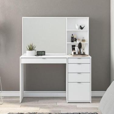 Imagem de Penteadeira 5 Gavetas 3 Nichos Blum Branco - Politorno