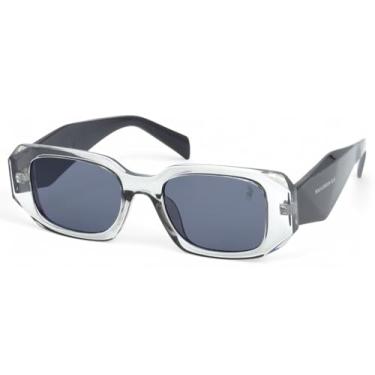 Imagem de Óculos de Sol Polo London Club, design Vintage Fashion com Lente Proteção UV400 - Kit contém Case Couro ECO (Cinza Cristal)