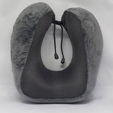 Imagem de Almofada de Pescoço para Viagem Macio Toque Aveludado - Yaay, Cinza