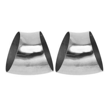 Imagem de Motoforti 2 peças 11.3 cm polegadas OD 45 graus mandril curva tubo cotovelo carro modificado tubo de escape tubulação espessura 1,2 mm/18GA 114x140x1,2 mm aço inoxidável 201 tom prata