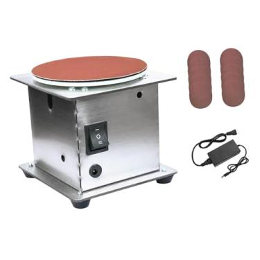 Imagem de Baoblaze Mini Disc Disc Electric Small Hobby Disk Sander 6000r/min multifuncional de 5 polegadas para pedra de madeira e tesoura Landing, 10 Lixa