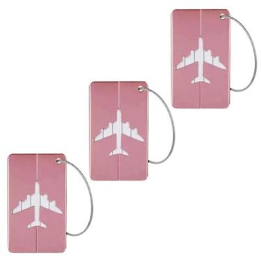 Imagem de Kit 03 Tag Etiqueta De Mala e Mochila - Rosa Claro - We Go To