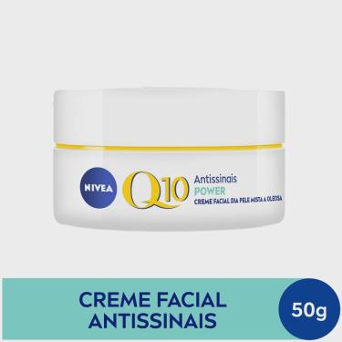 Imagem de Creme facial antissinais nivea Q10 power dia fps 30 pele mista A oleosa 50G