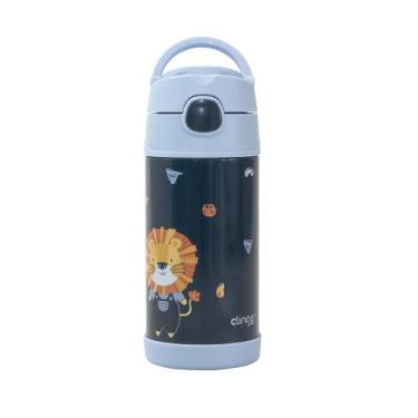 Imagem de Garrafa Térmica Infantil Inox Com Parede Dupla e Canudo Luke - CLINGO