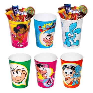 Imagem de 5 Copos para Sacola Surpresa e Lembrancinha Festa Mônica Cebolinha Cas