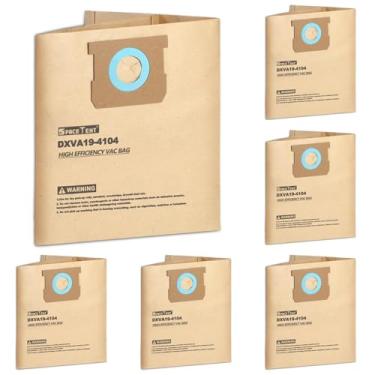 Imagem de SpaceTent Pacote com 6 sacos de filtro de substituição de alta eficiência DXVA19-4104 para aspiradores de pó molhado/seco DeWalt de 5 a 8 galões - Parte # DEWALT DXVA19-4104