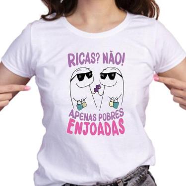 Imagem de 1 Camiseta Bonequinho Flork Meme Ricas Não apenas Pobres Enjoadas Cami