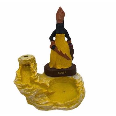 Imagem de Incensário cascata Iansã amarela 12cm resina - Lua Mística - 100% Orig