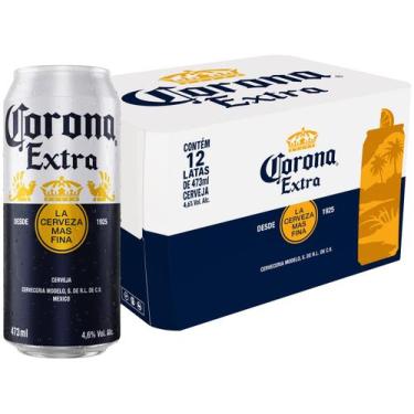 Imagem de Cerveja Corona Extra 12 Unidades Lata 473ml