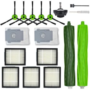 Imagem de Acessórios de peças de reposição para iRobot Roomba J Plus Series J5+ J6+ J7+ J8+ J9+ Kit de acessórios para aspirador de pó, 1 escova principal, 2 sacos de sujeira, 5 escovas laterais, 5 filtros, 1