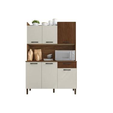 Imagem de Kit de Cozinha 6 portas 1 gaveta genova kits parana - Kit's Paraná, NO