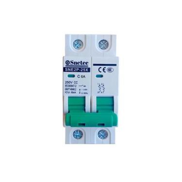 Imagem de Disjuntor Snetec Solar 250V DC CC 2P Bipolar 6A 10A 16A 20A 25A 32A 40