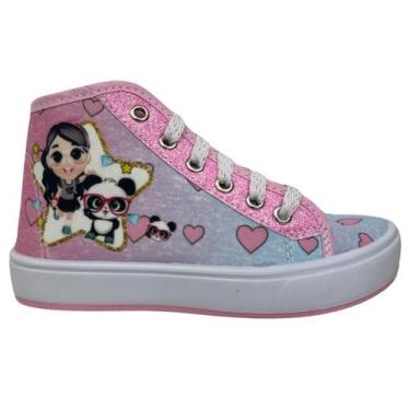 Imagem de Tênis ortobessa infantil cano alto lulu 46, ROSA AZUL, 25/26