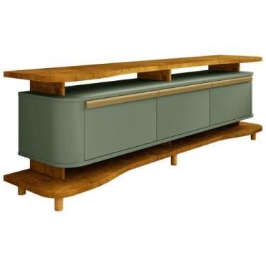 Imagem de Rack Para Sala de Estar TV 75 Pol Orgânico Maui B02 Naturalle Pistache