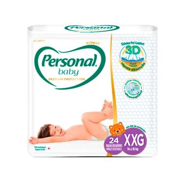 Imagem de Fralda Descartável Personal Baby Premium Protection 3d Mega XXG 24 Unidades