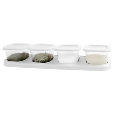 Imagem de * Porta Temperos com 4 Potes Branco - TE4FB - KEITA