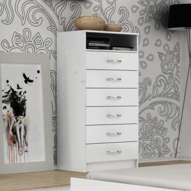 Imagem de Cômoda Atlas 6 GV Branca - Evidência, Branco