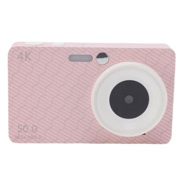 Imagem de Câmera Digital 4K para Fotografia e Vídeo, Câmera de Vlogging de 50mp para o YouTube, Com Flash e 16x Zoom Digital (Rosa)