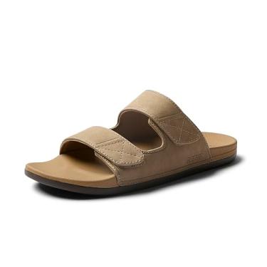 Imagem de REEF Cushion Tradewind SL Slides masculinos, tiras ajustáveis de couro vegano, palmilha acolchoada ultramacia, Bronzeado, 41