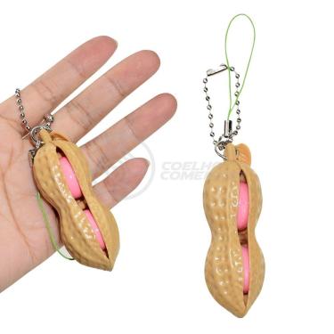Imagem de Chaveiro Amendoim Fidget Toy Brinquedo Anti Stress De Apertar Do Tiktok Silicone Sensorial Relaxa