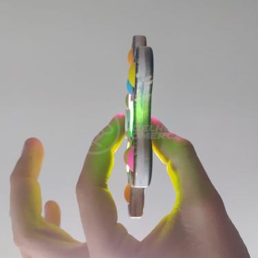 Imagem de Hand Spinner C/ Luz Led Luminoso Tiktok Anti Stress Azul