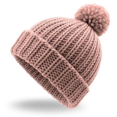 Imagem de Touca Masculina Feminina Gorro Beanie Caida Pom Pom Trico - R. Pires, 