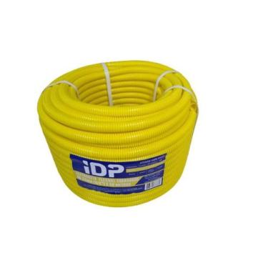 Imagem de Conduíte Corrugado Amarelo 3/4 Polegada Rolo 50 Metros  Alta Resistênc