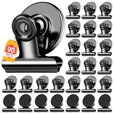 Imagem de Clipes magnéticos WUDIME, pacote com 90 unidades para geladeira, quadr