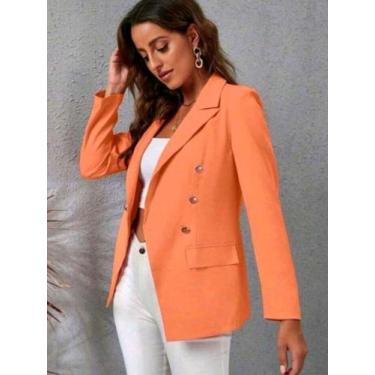 Imagem de Blazer Feminino Social Terninho Alfaiataria com Botões - M&K Shop, Lar