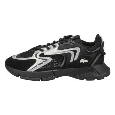 Imagem de Lacoste Tênis masculino L003 Neo 124 6 SMA, Preto/branco, 12.5