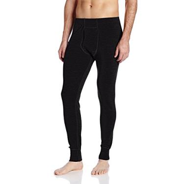 Imagem de Minus33 Kancamagus Calça masculina de camada de base de peso médio - Parte inferior 100% lã merino - calça longa multiuso - roupa íntima térmica - camada base masculina de caminhada - preta - 4GG