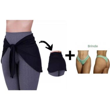 Imagem de kit tapa bumbum e calcinha básica conforto - TB modas, Preto, G