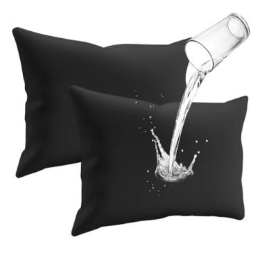 Imagem de Capa Protetora de Travesseiro Impermeável, 100% à Prova d'Água, Conjunto com 2 Unidades (Preto, 4 capas)