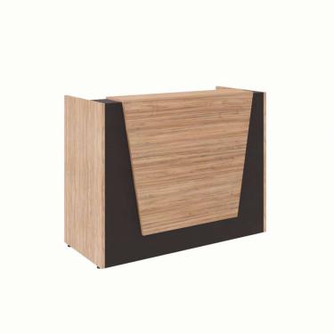 Imagem de Balcão de Atendimento Recepção Ameixa e Preto 140 cm