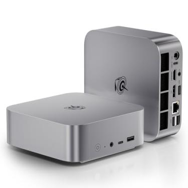Imagem de Beelink Mini PC SER8, AMD Ryzen 7 8745HS (até 4,9GHz), 32GB DDR5 1TB PCIe4.0 SSD, AMD Radeon 780M Mini Desktop 4K Display HDMI 2.1+DP+USB4/WiFi 6/BT5.2/2.5G LAN, Office/Home/Gaming PC