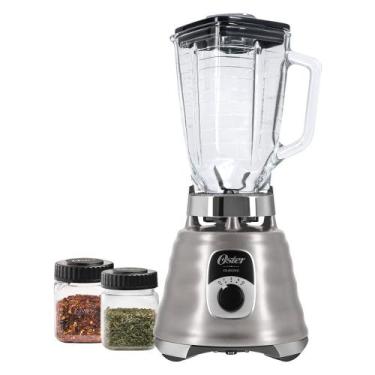 Imagem de Kit New Osterizer Aço Escovado - Liquidificador e Mini Jarras, 220V