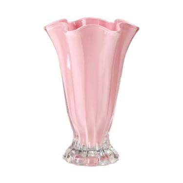 Imagem de Ioensy Vaso de flores, vaso de plantas, suporte de flores, ornamento criativo, de plantas hidropônico decorativo para mesa de jantar, quarto de férias, Rosa