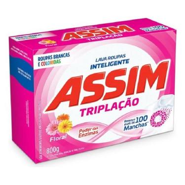 Imagem de Sabao Em Po Assim Roupas Brancas E Coloridas 800g Atacado