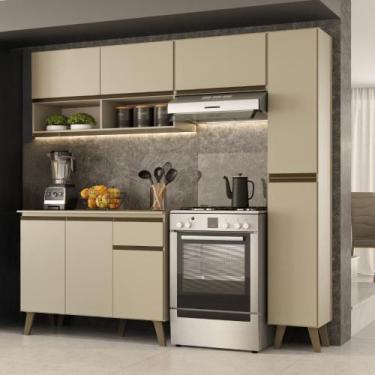 Imagem de Armário de Cozinha Completa Atlanta Slim Amêndoa - Carraro