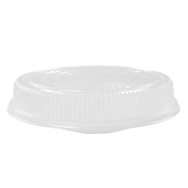 Imagem de Restaurantware - APENAS TAMPAS: Tampas redondas de alumínio Lux para bandejas de alimentos de 40 cm, 10 capas transparentes em forma de cúpula - Bandejas de catering vendidas separadamente