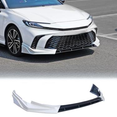 Imagem de Spoiler do para-choque dianteiro do carro peça de modificação do difusor de lábios compatível com Camry 2024-2025 capa protetora de para-choque acessórios para carro (preto branco)