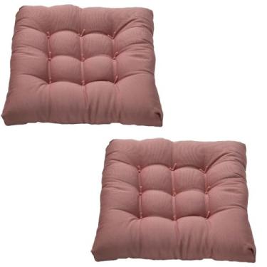 Imagem de Kit 2 Futon 40x40 Baixo Assento Almofada Colorida Shelter(Rosa)
