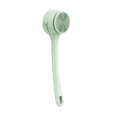 Imagem de Kokiya Escova elétrica para banho, escova para costas, à prova d'água, cabo duplo longo, com 4 cabeças, Verde