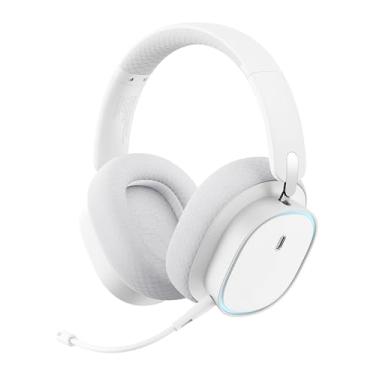 Imagem de Fone de Ouvido Sem Fio Baseus AeQur GH02 RGB Gaming Headset Wireless Bluetooth 5.3 Wi-Fi 2.4g Bateria 40hrs Preto (Branco)