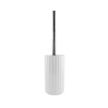 Imagem de Suporte Escova Sanitária Limpar Vaso Privada Lavabo Banheiro Cromado G
