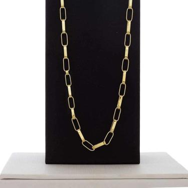 Imagem de Corrente Masculina Longa Elo Cartie Banhada A Ouro 18K 60Cm