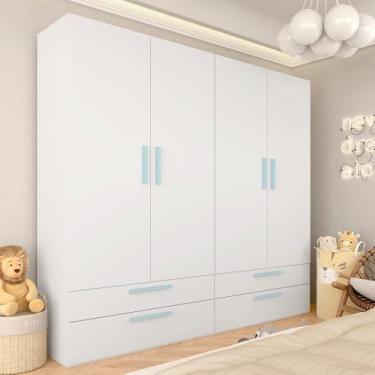 Imagem de Modulado Infantil Joy 4pts 4gav Branco/azul - M.a Branco/azul