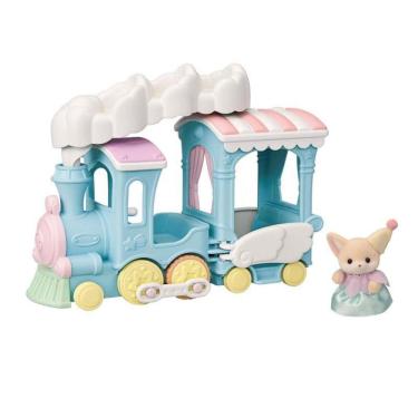 Imagem de Conjunto - Trem Arco-Iris Flutuando na Nuvem - Sylvanian Families EPOCH MAGIA